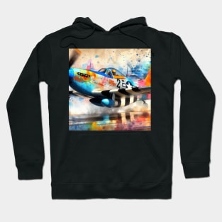 Artistic illustration of acrobatic aircraft flyby Hoodie